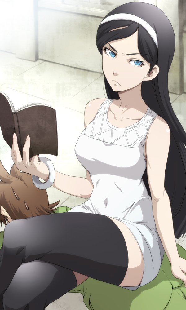 Illustration human furniture : une femme assise sur un homme servant de siège, lisant un livre avec indifférence